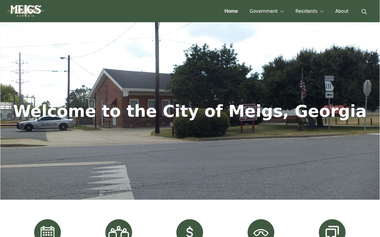 Official City of Meigs website with City Hall information